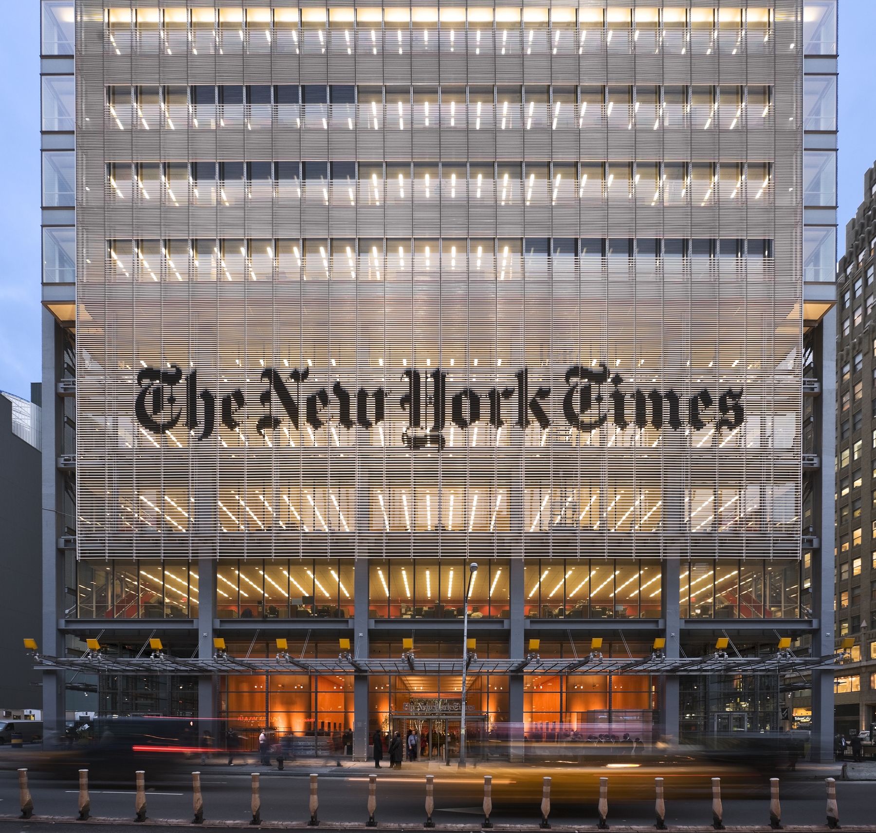 The New York Times Building Cbe Facade Map 7445